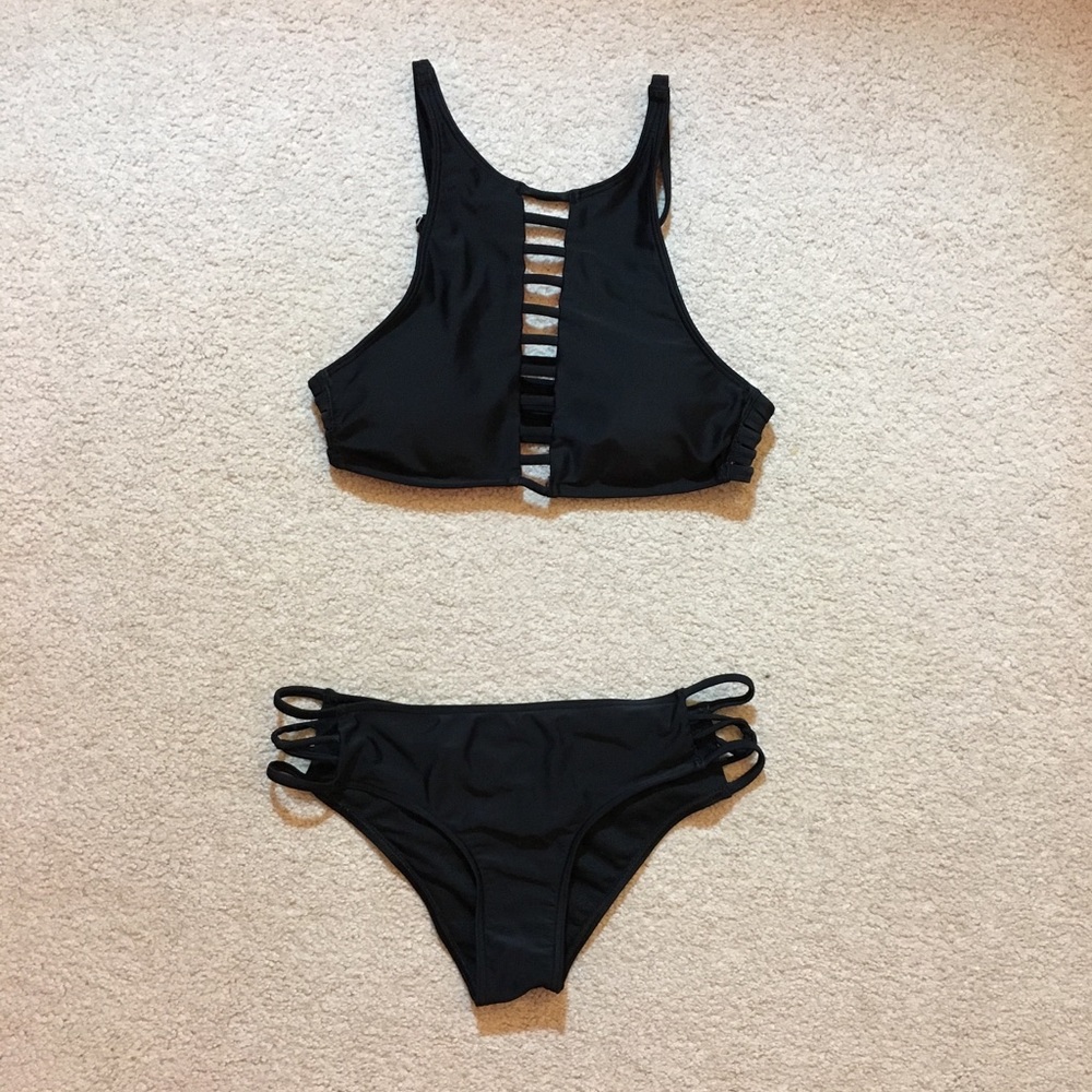 Black bikini set, Hollister swimwear